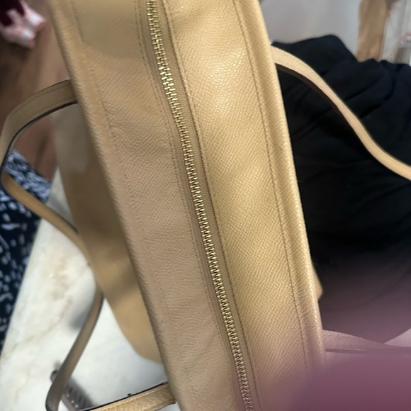 Coach Tan Leather Shoulder Tote - Picture 2 of 8